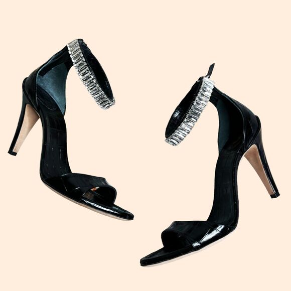Chloe Crystal Black Sandals